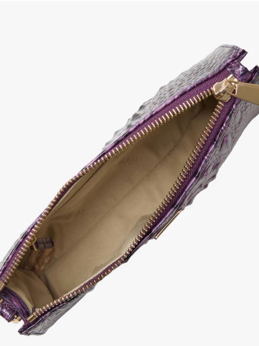 NWT - Brahmin Daisy Wristlet in Heroic Purple w/dustbag & registration card - Picture 12 of 12